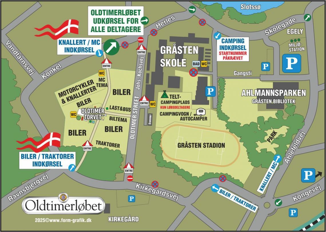 Kort over pladsen